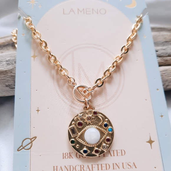 Gold plated 18k choker evil eye - Picture 2 of 3